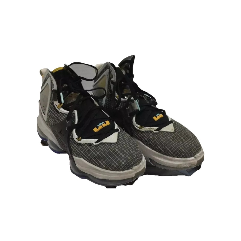Nike Mens Lebron 19 Graduate Black/University Gold Lace Up High Top Size 7.5